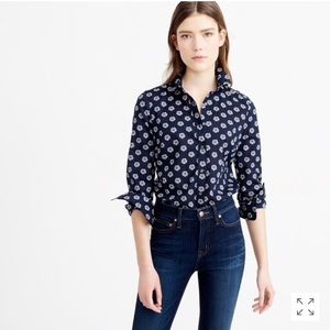 J. CREW PERFECT SHIRT SCATTERED DAISY